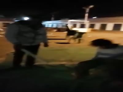 Thief getting a beating