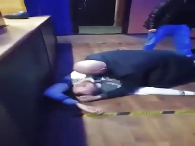 Man trying to save his friend in middle of fight 