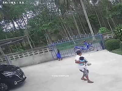 Iron gate falls on little girl.