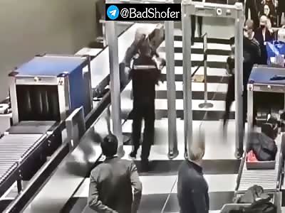 Russian asshole tried to pass without waiting in line 