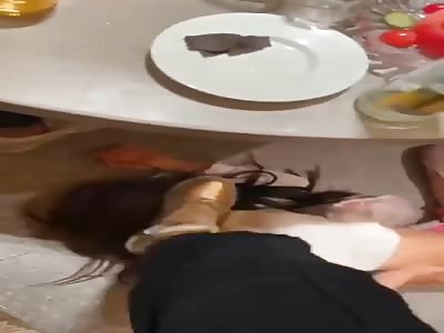 Drunk Chinese girl abused by her boyfriend 