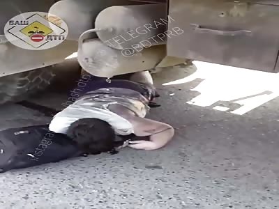 Russian boy on bicycle crushed dead under peasant truck 