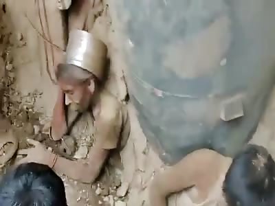 Buried alive after a land sliding 