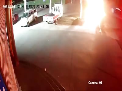 Two young man on motorcycle waiting for their death 