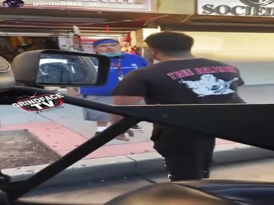 Punched the mask back on his face lol