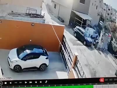 Depressed Israeli man burn himself captured by cctv
