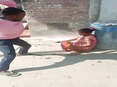 Indian man showing love to his fiancee 