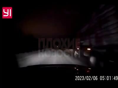 Speeding car kill man appeared suddenly in the middle of street 