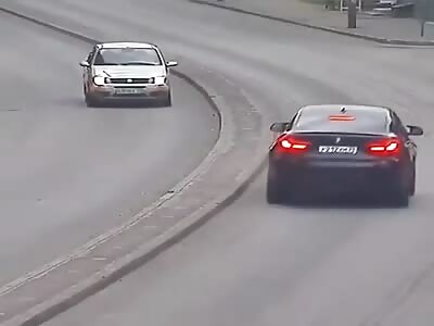 Crossing street like an idiot 