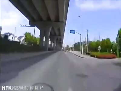 Horrific motorcycle crash 