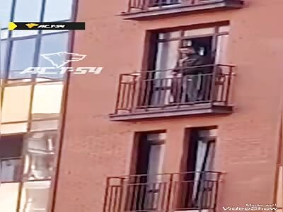 Crazy Man With Umbrella Jumps To His Death