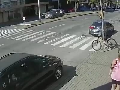 Girl on bike horrifically crashed dead by speeding motorcycle 