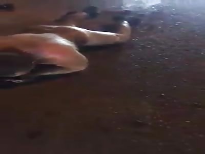 Lightning hits a group of people