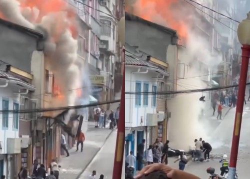 Careless People Injured By Collapsing Roof Of Burning Building