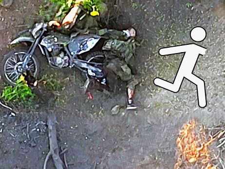 Shellshock Freezes Russian in Running Man Death Pose