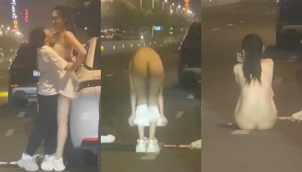 Lesbian Strips Naked After Argument With GF