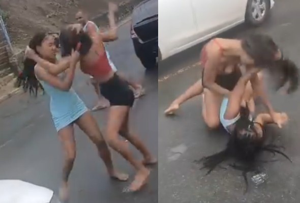 Slim Chicks Get Into A Fight Over A Man