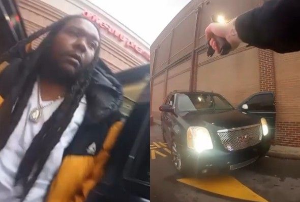 Cop Pinned Against The Wall Before Suspect Shot By Fellow Officer