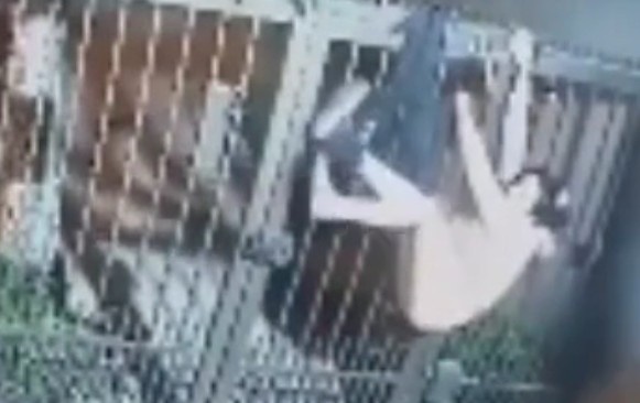 She tries to rob a house and ends up half naked.