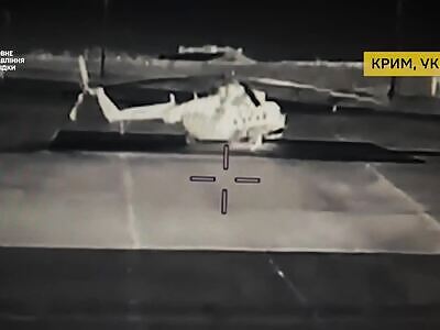 Drones in Crimea hit 2 Russian helicopters and a ship.