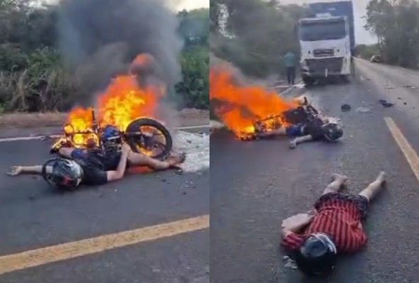 Couple Killed In Fiery Motorcycle Accident