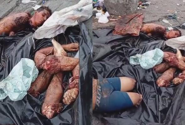 Human Puzzle Left by Cartel In Broad Daylight