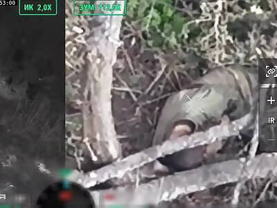 Russian son of shit is bleeding.