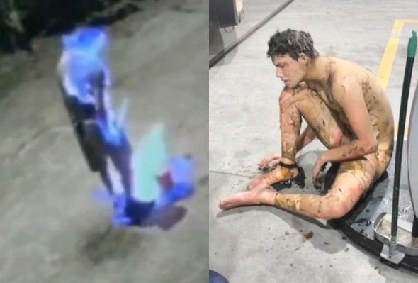 Man Calmly Sets Himself On Fire