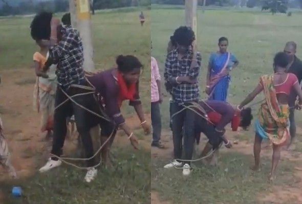 2 Men, Woman Tied To The Pole And Beaten Over Suspected Affair