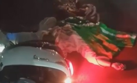 White Moped Rider Left With Skull Cracked