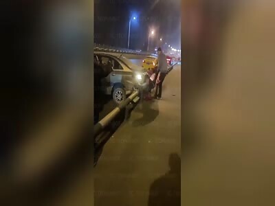 Driver accidentally hit a motorcyclist and immediately killed himself