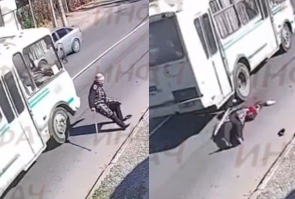 The old woman's brains flew out onto the asphalt