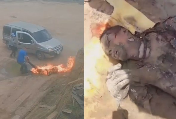 Motorcyclist Burns Alive After Crashing Into The Truck
