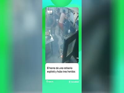 Oven blows three in a mexican kitchen 