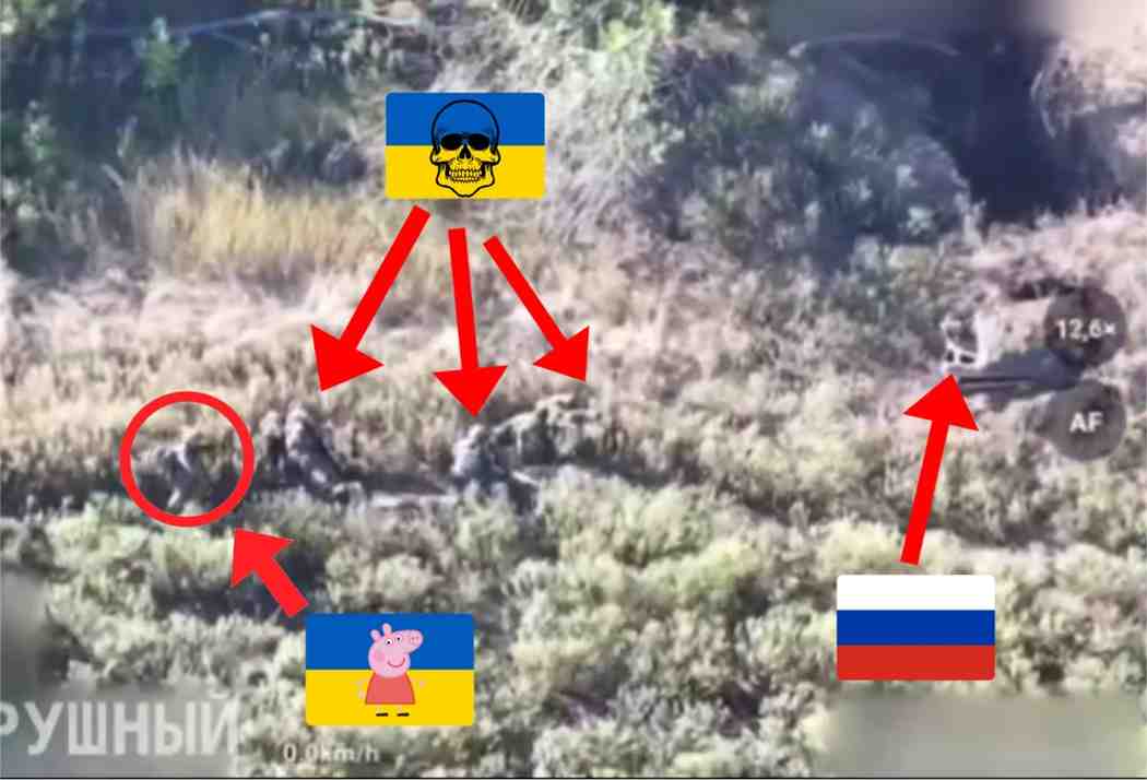 1 Russian vs. 4 Ukrainians UA