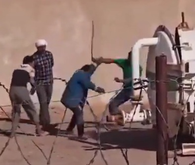 Moroccan boss torturing lazy worker 