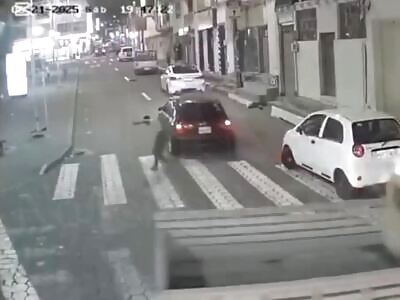 DRUNK MAN BEING RUNOVER BY CAR
