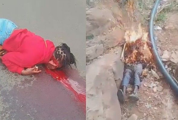 Man Killed Girlfriend With Machete And Was Burned Alive By Locals