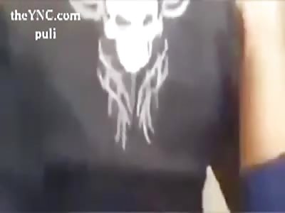 Sunni soldier of the Iraqi Army being beaten to death