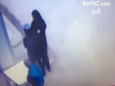 Moment of the suicide attack against a church in Alexandria (today)