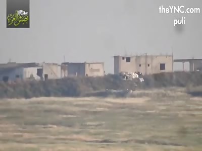 Rebel TOW strike against a group of pro