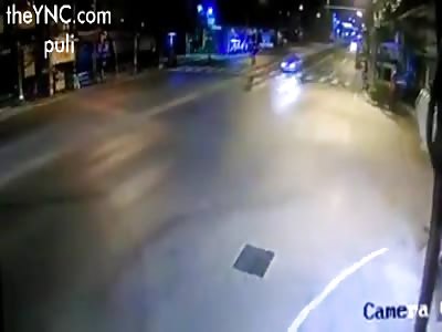 Fatal crash between motorcycle and car (Rider sent to fly)