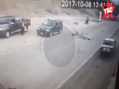 clash between cyclist and motorcyclist