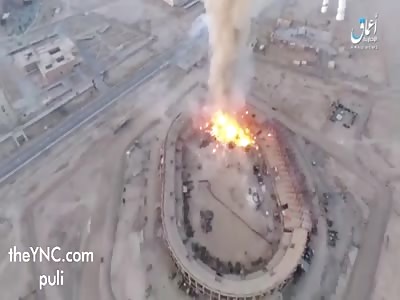 explosion of a weapons depot for regime forces after the bombing of an aircraft in march