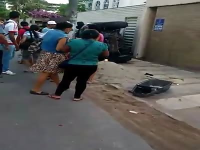 The car after overturning