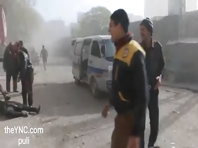 air attack in the town of Masraba