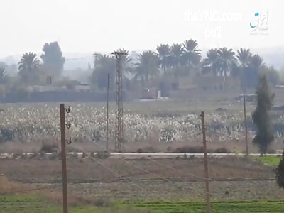 A bulldozer was destroyed by a guided missile on the outskirts of the city of Albuqamal