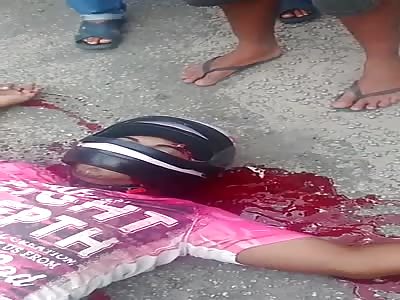 MOTORCYCLE ACCIDENT (nor the helmet saved him)