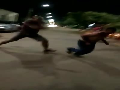 Fight near the bar ends with an attempted murder and fleeing the scene