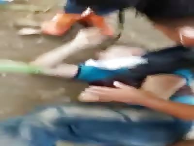 his last sighs of life after receiving stab wound